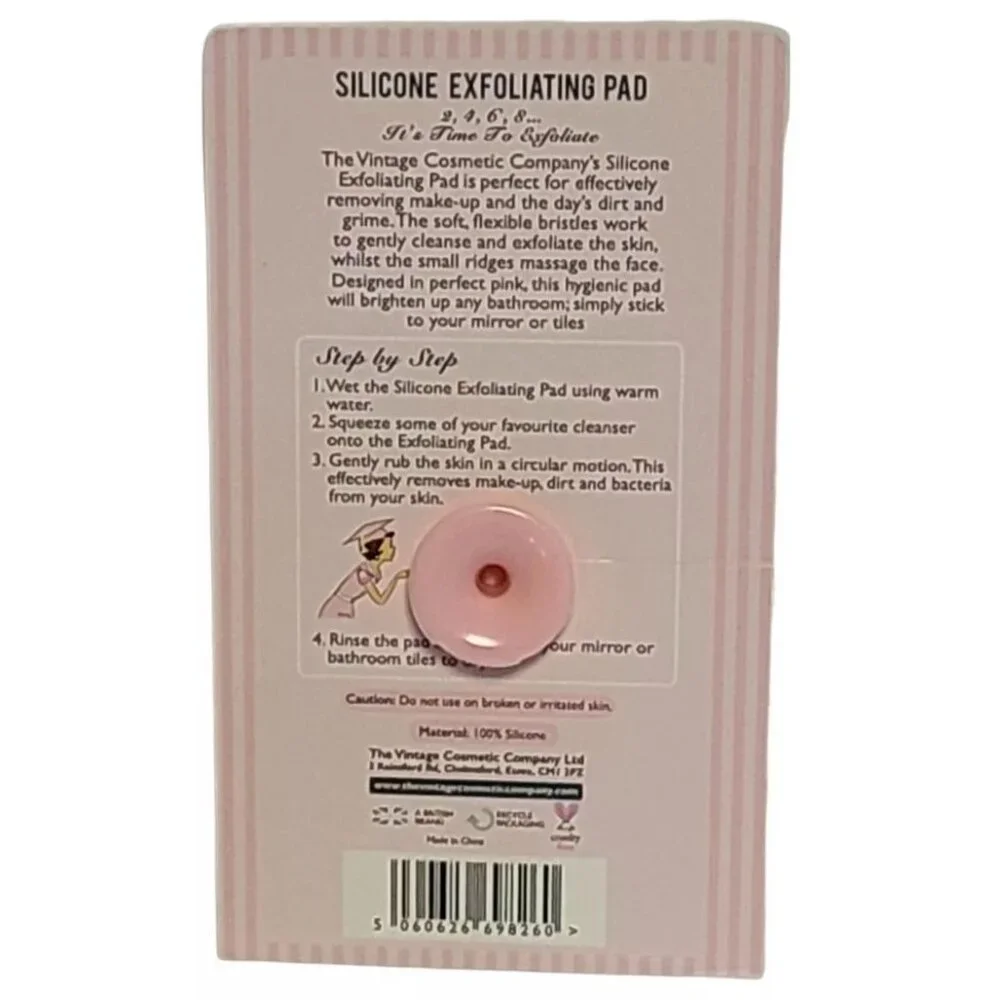 The Vintage Cosmetic Company Silicone Exfoliating Pad with Handy Suction Pads